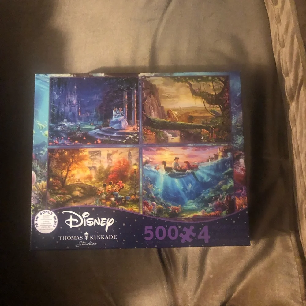 🎠Disney Thomas Kinkade 4 Puzzle Set- 120A $65 or $50 w/offer